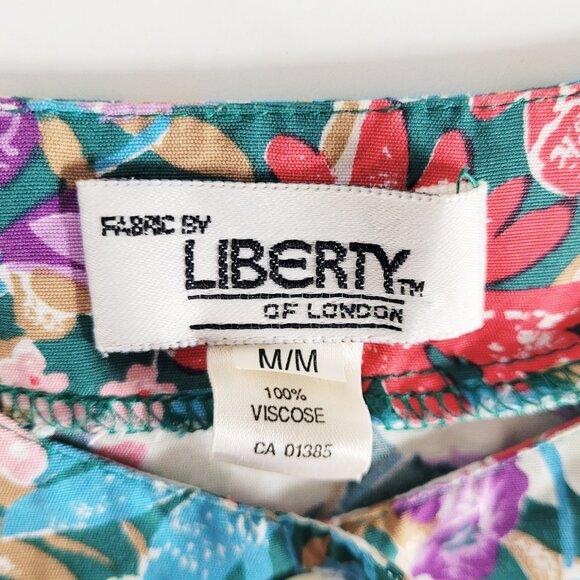Vintage Liberty London Floral Pattern Button Down Blouse - Size M - Picture 3 of 7
